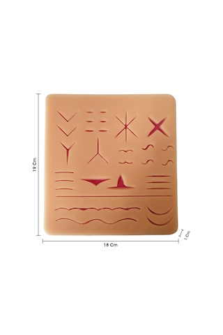 Kesik Sütür Eğitim Dokusu Doktor 19x18 Cm Silikon Eğitim Seti