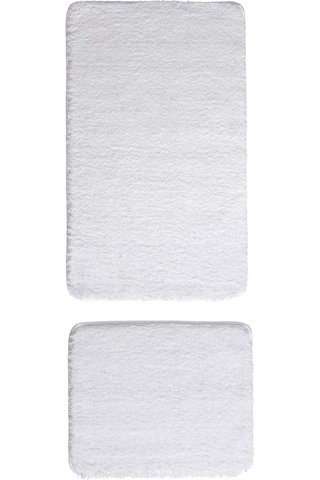 Koza Home Mino Kaydırmaz Taban Beyaz Banyo Paspası Beyaz