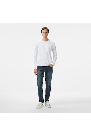 Nautica Classic Fit Erkek Uzun Kollu T-shirt V57007t Beyaz