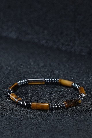 Ssilhoutte Doğaltaş Sertifikalı Erkek & Kadın Doğal Taş Kaplangözü Ve Hematit Hediye Tasarım Bileklik 4mm Kahverengi