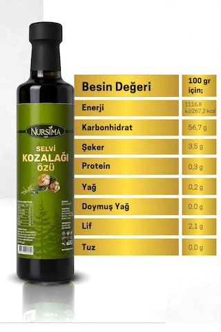 Nursima Selvi Kozalak Özü 250 Ml Cam Şişe