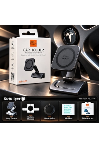 Tesla Model Y/model Y L/model 3 Uyumlu Gri Telefon Tutucu