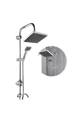 Hitfoni Black Yağmurlama Robot Tepe Duş Sistemi Çok Fonksiyonlu Duş Seti Krom