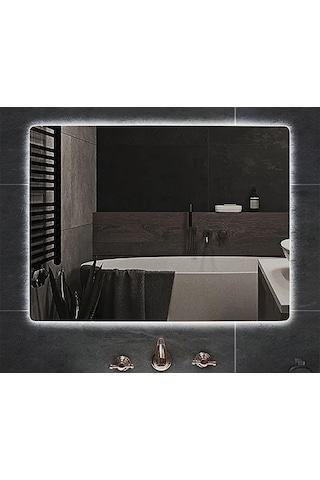 60X70 CM Ledli Ayna Banyo Aynası Dekoratif Ayna Boy Ayna Salon Du