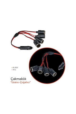 Carub Çakmaklık Uzatıcı 9-30v Dişi 4 Lü Br1700816