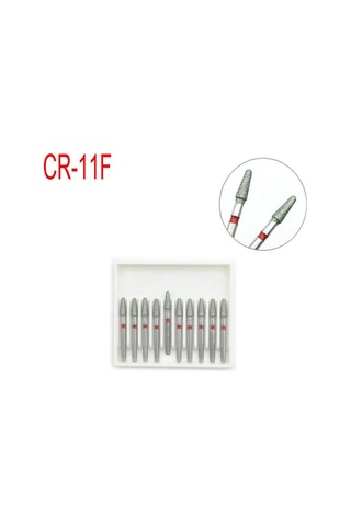 10 Adet 1.6mm Diş Elmas Fg Yüksek Hızlı Burs Parlatma Yumuşatma Diş Hekimliği Enstrüman Cr-11f