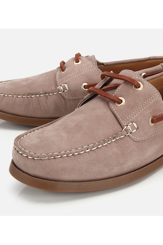 Hotiç Erkek Nubuk Deri Bej Bağcık Detaylı Günlük Loafer 02ayh319740a300 02ayh319740a300