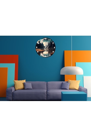 Ti-play Gizemli Gezegen 30x30cm Akrilik Dekoratif Modern Duvar Saati Çok Renkli 49039321