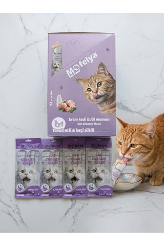 Krem Kedi Ödül Maması Tavuk & Keçi Sütü Aromalı 12 4'lü Paket Toplam 48 Ad.