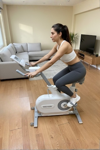 Manyetik Kondisyon Bisikleti 4 Kg Volan, 120 Kg Kapasite, Uygulamalı, 9 Kademe Direnç, Nabız Ölçer