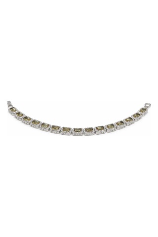 925 Ayar Gümüş Su Yolu Yeşil Zultanit Kadın Bileklik Renk Değiştiren Özel Taş Hediye 19.5 Cm Yeşil - 815953263 Yeşil