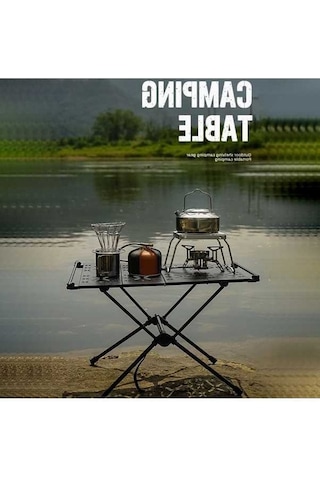 Bloomnest Ultra Taşınabilir Siyah Piknik Masası Küçük Boy Katlanır Kamp Hafif Barbekü Alüminyum & - Yq Siyah Siyah