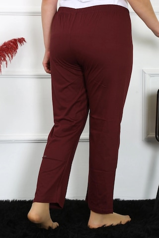 Mtm My The Mall Kadın Pamuklu Büyük Beden Alt Pijama Bordo