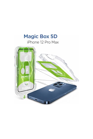Apple iPhone Uyumlu  12 Pro Max Epro 5d Şeffaf Ekran Koruyucu Cam Full Kaplama