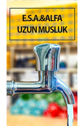 Esa Alfa Model Musluk 1/2'' Uzun Tip Lavabo Evye Bahçe Dış Mekan Uyumlu