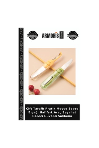 Çift Taraflı Pratik Meyve Sebze Bıçağı Hafifsık Araç Seyahat Gereci Güvenli Saklama Çok Renkli