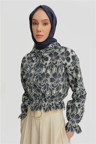 Armine Brode Ceket 25y5901 Lacivert Lacivert