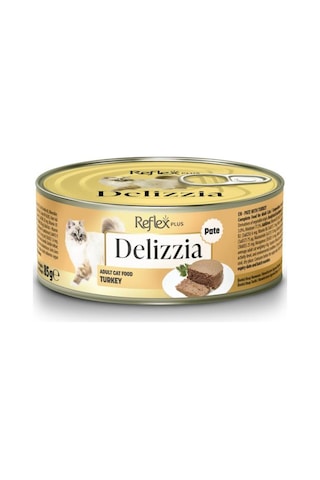 Reflex Plus Delizzia / Kıyılmış Hindi Etli Yetişkin Kedi Maması 85g X 24 Adet