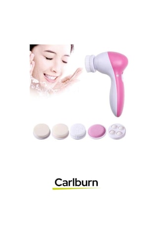 Özel Üretim 5 İn 1 Başlıklı Pilli Yüz Temizleme Cilt Bakımı Siyah Nokta Masaj Peeling Fırça Seti Çok Renkli