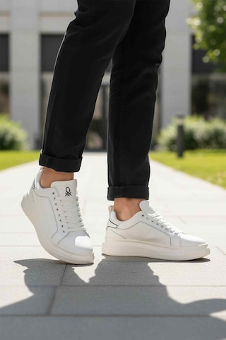 United Colors Of Benetton Beyaz Bağcıklı Erkek Sneaker Bnı-12081 M