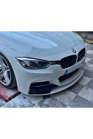 F30 M Sport Ön Lip - 3 Parça - Plastik - Parlak Siyah