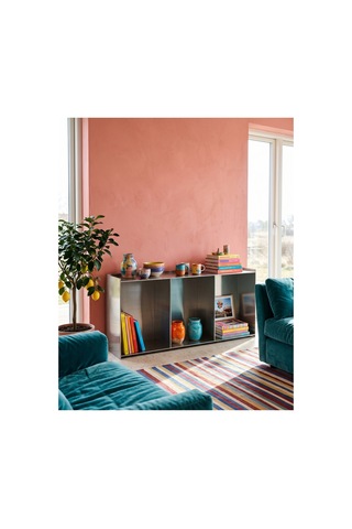 Dizör Vitrin Konsol 304 Paslanmaz Çelik, Fırçalı, 3 Bölmeli Açık Raf Konsol / Plak Ve Kitaplık Ünitesi 105 X 50 X 35 Cm Gümüş