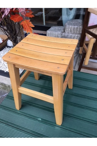 Ahşap 35 Cm. Tabure Gürgen Ağacından Cilalı 1.Kalite