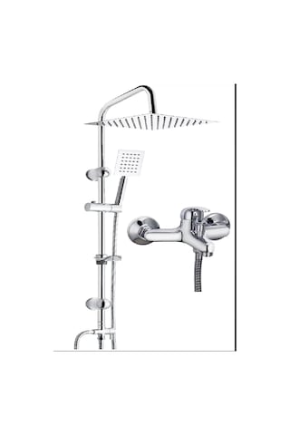 Fawer Krom Robot Duş Seti & Krom Banyo Bataryası 2li Set Krom Fawer Krom Robot Duş Seti & Krom Banyo Bataryası 2li Set Krom