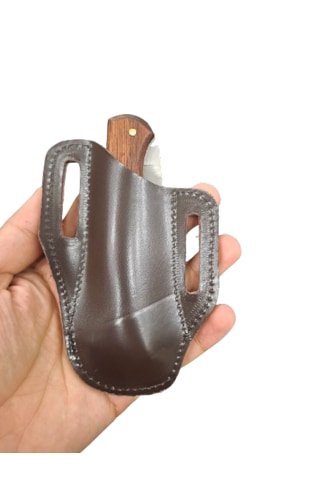 Kamp Çakı Kılıfı Kelebek Model 4cm Genişlik 10cm Derinlik Kahverengi