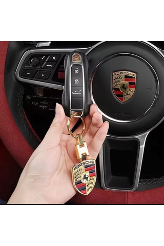 Metal Gold Premium Anahtarlık Pors Che Uyumlu Metal Anahtarlık
