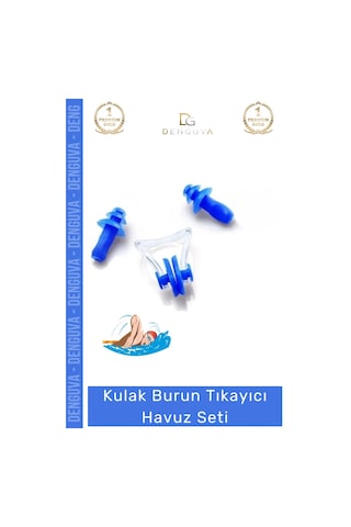Kulaktıkacı Su Geçirmez Silikon Yüzücü Kulak Tıkacı Koruyucu Klips Kaliteli Burun Tıkayıcı Havuz Se