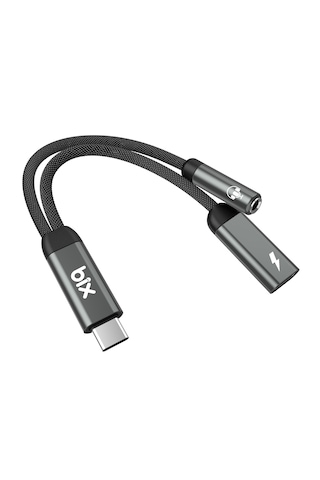 Bix Adp-12 Type-c Den 3.5 Mm Kulaklık Ve Şarj Kablo Dönüştürücüsü