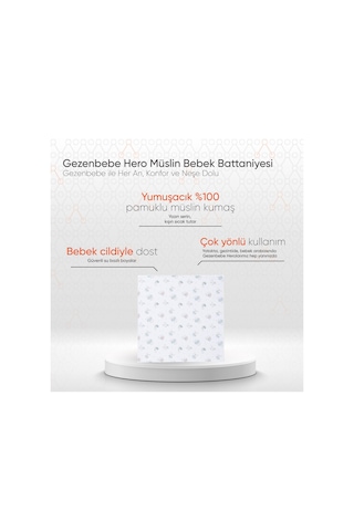 Gezenbebe Hero Müslin Bebek Battaniye 120x120 Pembe
