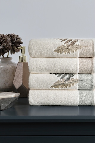 Özdilek Cotton Bliss Renkli 4lü Kutulu Havlu Bej