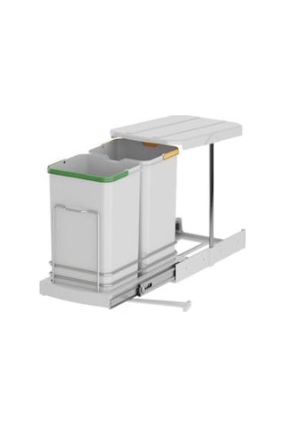 Starax 2'Li Raylı Çöp Kovası 12 +12 L