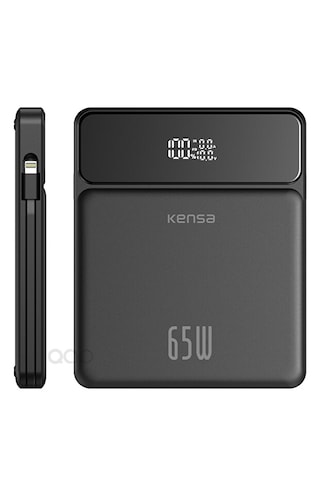 65w Kendinden Kablolu Turbo Hızlı Şarj Power Bank Macbook & Notebook Şarj Eder 65 Watt 20,000 Mah