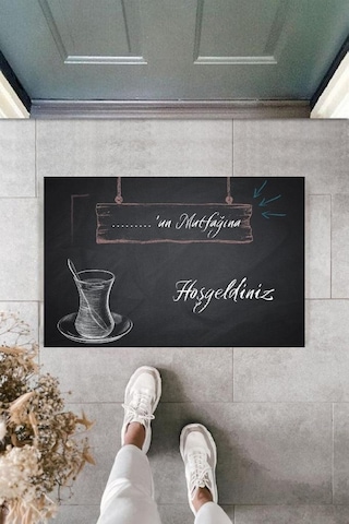 Dijital Baskı Kişiye Özel İç Kapı Dekorasyon Paspas Ps11290