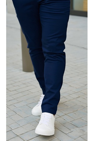 Modi Erkek Cepli Slimfit Atlas Pantolon Açık Lacivert
