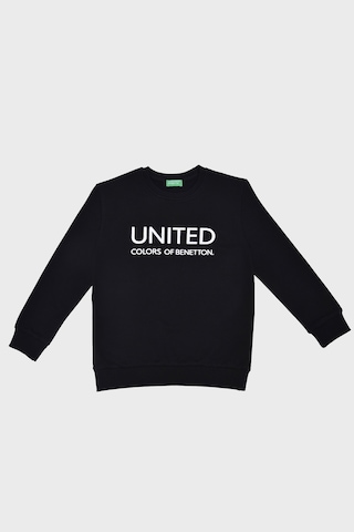 United Colors Of Benetton Erkek Çocuk Sweat Bntb21877 Siyah Siyah