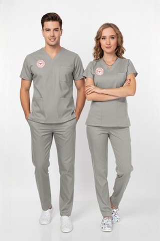 Unisex Gri Teknik Hizmetler Scrubs Üniforma Takım Neutral Gray Sağlık Bakanlığı Yeni Yön.uygun Gri