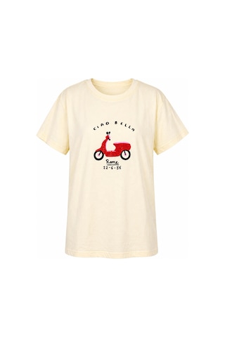 Trender Ciao Bella Kısa Kol O Yaka Sarı Kız Çocuk T-shirt 26ydt1000050