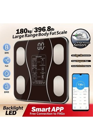 Siyah Akıllı Dijital Baskül Fs-550 5580