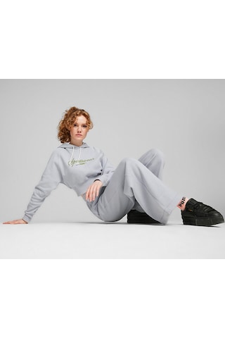 Puma Classics+ Relaxed Hoodie Kadın Günlük Sweatshirts 62427363 Gri 62427363 Gri