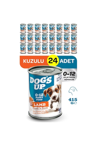 Dogs Up Yaş Yavru Köpek Maması Kuzu Etli 415gr 24lü