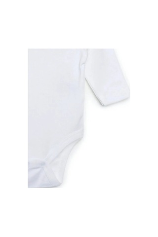 Mixibaby Mixi Baby %100 Pamuklu Çıtçıtlı Uzun Kol Bebek Body 3'lü Set Unisex Beyaz