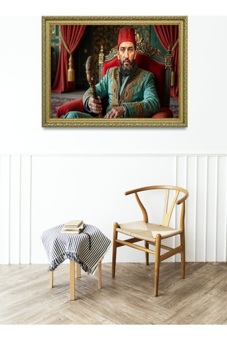 Abdülhamid Han Bastonlu Tablo 60x80 Cm Tablo