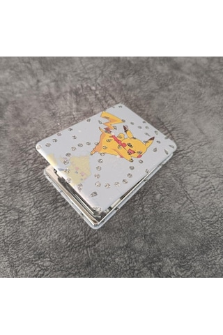 Cep Ayna Pokemeon Pikachua Makyaj Çanta Seyahat Taşınabilir Ayna Kozmetik Büyüteç Kompakt Çok Renkli