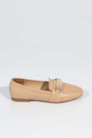 Dgn 5007-23y Kadin Burgu Tokali Loafer Nude