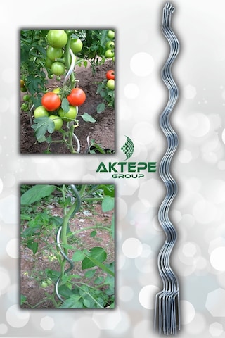 10 Adet 150 Cm Spiral Bitki Destek Çubuğu Sarmal Çiçek Teli Fidan Teli