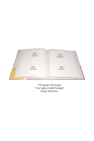 Rabsev 10x15cm 200 Fotoğraf Kapasiteli Ciltbezli Lüks Fotoğraf Albümü RS9206-B